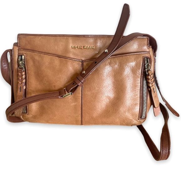 Cole Haan FELICITY Washed Leather Crossbody - Picture 1 of 11